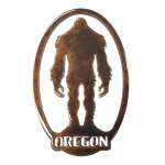 Bigfoot Metal Art :Crytpid w/Oregon Oval MAGNET