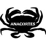 Customs & Named Metal Art :Anacortes Dungeness Crab MAGNET