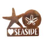 Seaside Heart Starfish Sand Dollar MAGNET