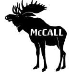 Customs & Named Metal Art :Moose w/ McCall MAGNET