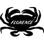Customs & Named Metal Art :Crab w/ Florence MAGNET