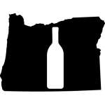 Customs & Named Metal Art :Oregon w/ Wine Bottle MAGNET