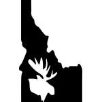 Customs & Named Metal Art :Idaho w/ Moose Head MAGNET