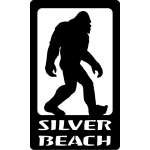 Customs & Named Metal Art :Bigfoot w/ Silver Beach MAGNET