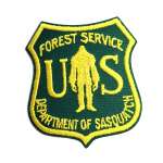 All Bigfoot Gifts and Books :U.S.F.S. Department of Sasquatch 2" x 2.25" PATCH