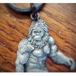 Bigfoot Metal Art :Sasquatch, Yeti, Bigfoot - Sculpted Pewter Keychain