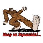 Bigfoot Novelty Gifts :Keep On Squatchin'...STICKER (10 PACK)