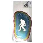 Wind Spinners :Bigfoot Footprint Shape Decorative Wind Spinner, Rainbow Colored Stainless Steel