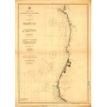 Decorative NOAA Charts :Historical Chart: Cape Mendocino to Point St. George 1891 (36 x 50 inches)