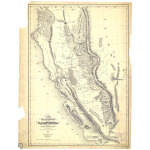 Historical Chart: Gold Region in California 1851 (21 x 27 inches)