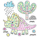 Coloring Books :Easy and Fun Paint Magic with Water: Dinosaurs - Paintbrush Included - Mess-Free Painting for Kids 3-6 to Create T. Rexes, Triceratops, Pterodactyls, and More with Just Cold Water