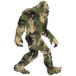 Green Camo Bigfoot - Vinyl Sticker (1 STICKER)