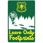 USFS Leave Only Footprints (1 STICKER)
