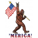 Bigfoot 'Merica STICKER (1 STICKER)