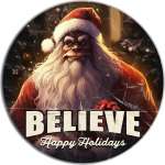Believe Happy Holidays - Vinyl Sticker (10 pack)