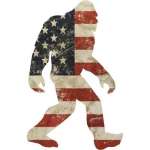 USA Flag Squatch - Vinyl Sticker (1 STICKER)