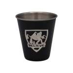 Bigfoot Believe Shield with USFS Department of Sasquatch - Stainless Steel Shot Glass - Paracay