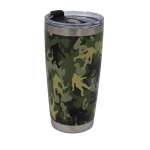 Squatch Metalworks - Green Camo - Stainless-Steel Tumbler with Lid - paracay