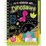 Neon Scratch Art Dinosaurs - Sticker Book