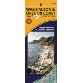 Washington & Oregon Coast Road & Recreation Map