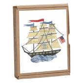 Postcards & Stationary :Tall Ship GreenNotes, full-color, eco-friendly, all occasion boxed notecard set