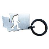 Bigfoot Metal Art :Washington Bigfoot Keychain Charm - Bigfoot Gift