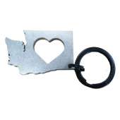 Washington Heart Keychain Charm