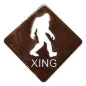 Bigfoot X-ing MAGNET (Large) - Bigfoot Gift