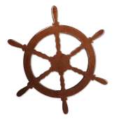 Chandleries & Nautical Gifts :Ships Wheel MAGNET