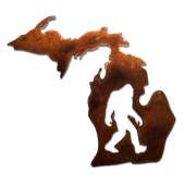 Bigfoot Metal Art :Michigan Bigfoot MAGNET - Bigfoot Gift