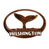 Washington :Whale Tail Washington Oval MAGNET