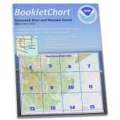 HISTORICAL NOAA BookletChart 11512: Savannah River and Wassaw Sound, Handy 8.5" x 11" Size. Paper Chart Book Designed for use Aboard Small Craft