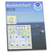 HISTORICAL NOAA BookletChart 14850: Lake St. Clair, Handy 8.5" x 11" Size. Paper Chart Book Designed for use Aboard Small Craft