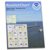 NOAA BookletChart 18441: Puget Sound-Northern Part, Handy 8.5" x 11" Size. Paper Chart Book Designed for use Aboard Small Craft
