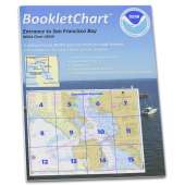 Pacific Coast NOAA Charts :NOAA BookletChart 18649: Entrance to San Francisco Bay, Handy 8.5" x 11" Size. Paper Chart Book Designed for use Aboard Small Craft