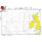 Miscellaneous International :NGA Chart 102: Western Apprs. To The British Isles, Approx. Size 21" x 31" (SMALL FORMAT WATERPROOF)