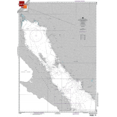 Miscellaneous International :NGA Chart 21008: Golfo De California Northern Part, Approx. Size 21" x 29" (SMALL FORMAT WATERPROOF)