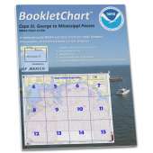 Gulf Coast NOAA Charts :NOAA Booklet Chart 1115A: Cape St. George to Mississippi Passes (Oil and Gas Leasing Areas)