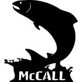 Customs & Named Metal Art :Jumping Fish w/ McCall MAGNET