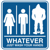 Whatever Bathroom Bigfoot STICKER (10 PACK)