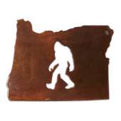 Bigfoot Metal Art :Oregon Bigfoot Magnet - Bigfoot Gift