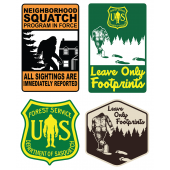 Bigfoot/Sasquatch Sticker Sheet #1 (10 PACK)