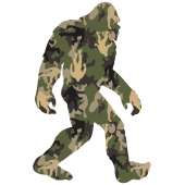 Green Camo Bigfoot - Vinyl Sticker (1 STICKER)