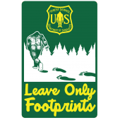 USFS Leave Only Footprints (1 STICKER)