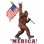 Bigfoot 'Merica STICKER (1 STICKER)