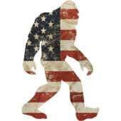 USA Flag Squatch - Vinyl Sticker (1 STICKER)