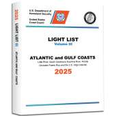 2025 USCG Light List III: Atlantic Coast and Gulf Coasts - Little River, South Carolina to Econfina River, Florida - Book