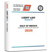 2025 USCG Light List IV: Gulf of Mexico - Econfina River, Florida to the Rio Grande, Texas - Book