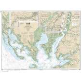 HISTORICAL NOAA Chart 12261: Chesapeake Bay Honga: Nanticoke: Wicomico Rivers and Fishing Bay