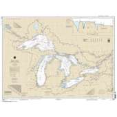 Great Lakes Charts :NOAA Chart 14500: Great Lakes: Lake Champlain to Lake of the Woods